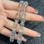 Pure Serenity: Natural Aquamarine & Clear Quartz Healing Bracelet