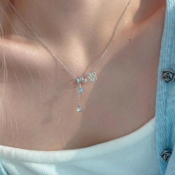 Enchanting Hope: Natural Aquamarine & Zircon Wishing Bottle Necklace
