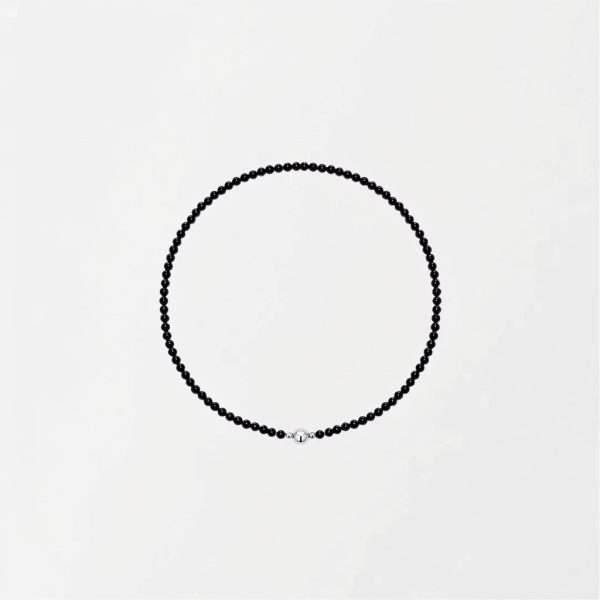 Timeless Protection: Natural Black Agate Minimalist Healing Necklace