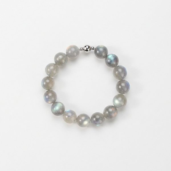 Mystical Serenity: Natural Grey Moonstone Healing Bracelet