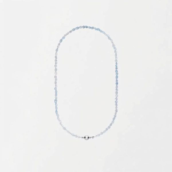 Tranquil Clarity: Natural Aquamarine & Clear Quartz Healing Bracelet