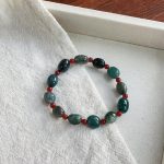 Grounding Vitality: Natural Moss Agate & Red Agate Healing Bracelet