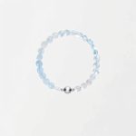 Tranquil Clarity: Natural Aquamarine & Clear Quartz Healing Bracelet