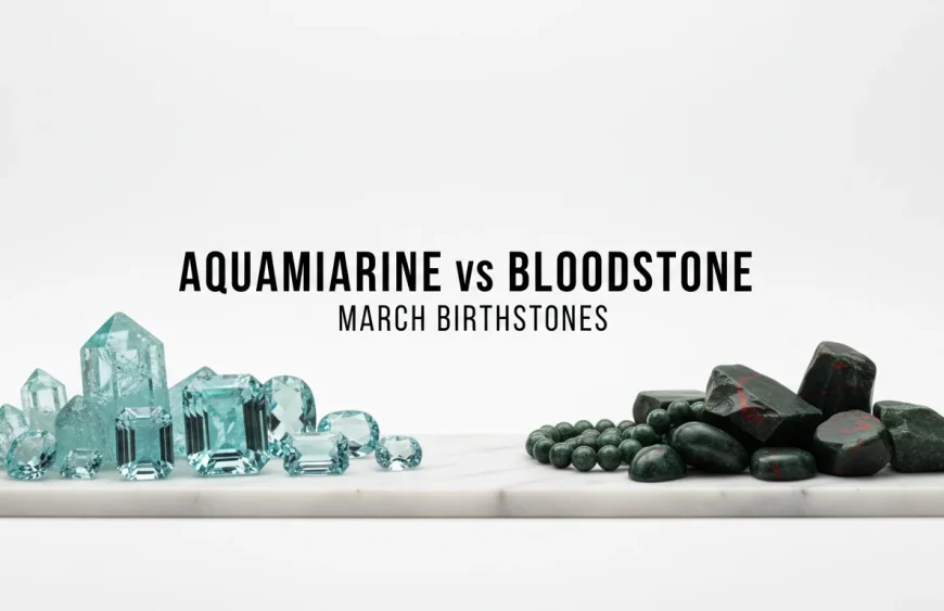 March Stone Birthstone Guide: Aquamarine vs Bloodstone Meanings, Benefits, and How to Choose Your Perfect Piece