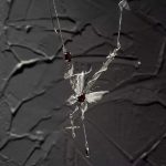 Passionate Rhythm: Natural Red Garnet & Silver Butterfly Bass Necklace