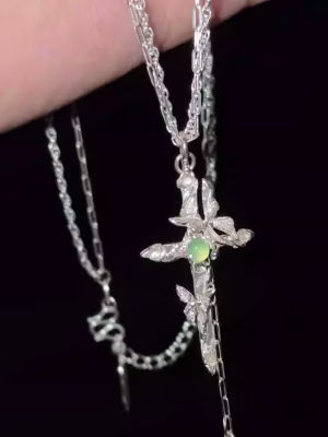 Soulful Aria: Sterling Silver & Prehnite INFJ/INFP Healing Necklace