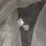 Ethereal Purity: Sterling Silver & Green Zircon "Clear Water Jasmine" Adjustable Ring