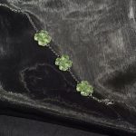Lucky Radiance: Sterling Silver & Green Crystal Four-Leaf Clover Adjustable Bracelet