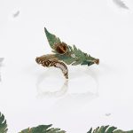 Empowered Grace: Vintage Peacock Feather & Tiger's Eye Statement Ring