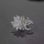 Ethereal Bloom: Matte Sterling Silver & Moonstone Epiphyllum Ring