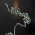 Ethereal Serenity: Sterling Silver & Green Crystal Butterfly Bracelet