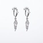 Mystic Protection: Gothic Feather & Garnet-Red Zirconia Huggie Earrings