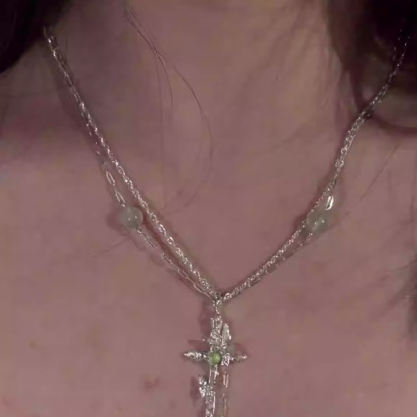 Soulful Aria: Sterling Silver & Prehnite INFJ/INFP Healing Necklace