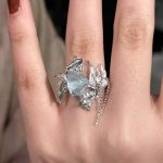 Celestial Fluidity: Raw Aquamarine & Sterling Silver Pisces Concept Ring