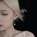 Ethereal Freedom: Stray Birds Green Fluorite & S925 Sterling Silver Asymmetric Earrings