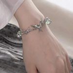 Ethereal Freedom: Green Fluorite & S925 Sterling Silver Stray Birds Adjustable Bracelet