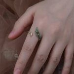 Empowered Grace: Vintage Peacock Feather & Tiger's Eye Statement Ring