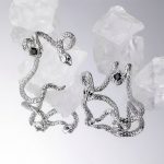 Transformative Wisdom: Sterling Silver & Zircon Serpent Ear Cuff