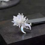 Ethereal Bloom: Matte Sterling Silver & Moonstone Epiphyllum Ring