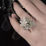 Ethereal Renewal: Sterling Silver & Peridot 'Lily in the Rainy Night' Adjustable Rings