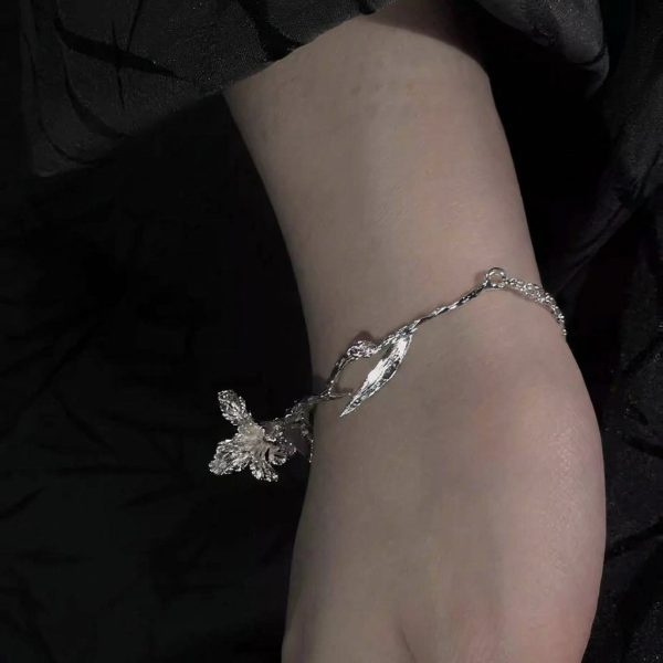 Ethereal Wisdom: Sterling Silver & Amethyst Iris Adjustable Half-Bangle