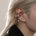 Ethereal Duality: White Dove & Raven's Tear Feather Ear Cuffs