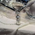 Ethereal Sanctuary: Natural Moonstone & 925 Sterling Silver 'Sphenoid Bottle' Necklace