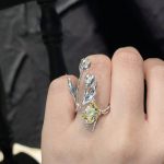 Unconventional Romance: Sculpted Silver Tulip & Radiant Yellow Zircon ISFP Ring