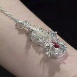 Melodic Passion: Natural Red Garnet & Sterling Silver Violin Pendant Necklace