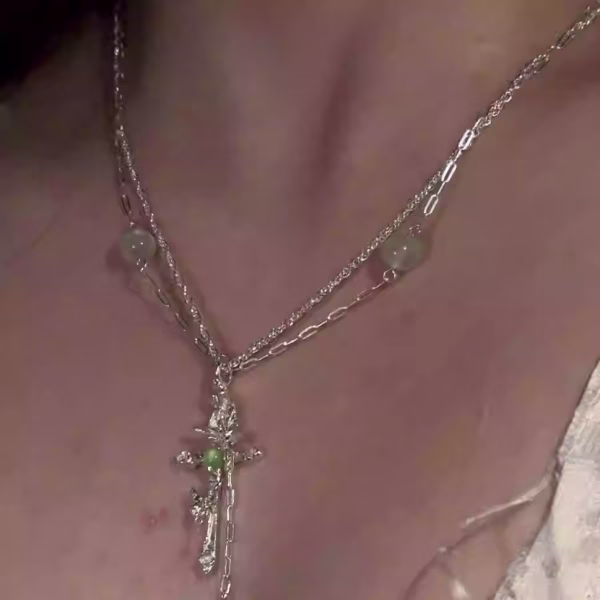 Soulful Aria: Sterling Silver & Prehnite INFJ/INFP Healing Necklace