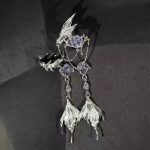 Mystical Tides: Natural Amethyst & S925 Silver Mermaid Tail Earrings