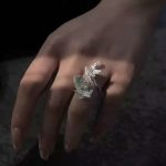 Spring Renewal: Natural Green Crystal & 925 Silver Flying Bird Adjustable Ring