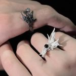 Soulful Redemption: 925 Sterling Silver Broken Wing Couple Rings
