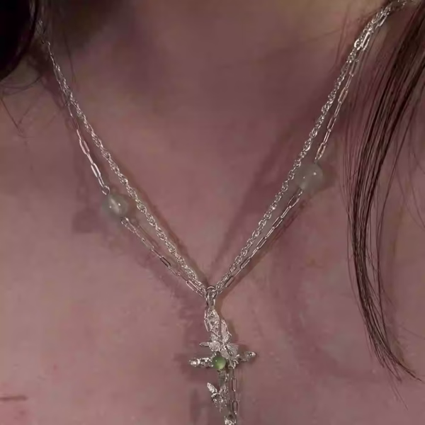 Soulful Aria: Sterling Silver & Prehnite INFJ/INFP Healing Necklace