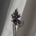 Commanding Ambition: ENTJ Peony Silver & Zirconia Statement Ring
