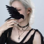 Mystic Wisdom: Raven Series Gothic Obsidian & Garnet Ear Cuffs