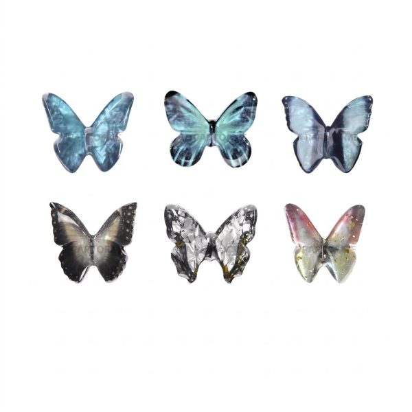 Ethereal Metamorphosis: Interchangeable Butterfly Cage S925 Silver Lariat Necklace