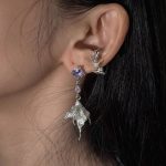 Mystical Tides: Natural Amethyst & S925 Silver Mermaid Tail Earrings