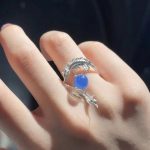 Mystical Guardian: Sterling Silver & Blue Moonstone Adjustable Dragon Ring