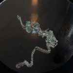 Ethereal Serenity: Sterling Silver & Green Crystal Butterfly Bracelet