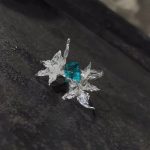 Noble Integrity: Sterling Silver & Imperial Teal Crystal Gladiolus Ring