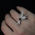 Soulful Redemption: 925 Sterling Silver Broken Wing Couple Rings