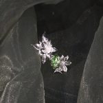 Ethereal Purity: Sterling Silver & Green Zircon "Clear Water Jasmine" Adjustable Ring