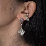 Mystical Tides: Natural Amethyst & S925 Silver Mermaid Tail Earrings
