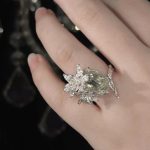 Ethereal Renewal: Sterling Silver & Peridot 'Lily in the Rainy Night' Adjustable Rings