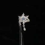 Ethereal Transformation: Winter Butterfly & Snowflake Zircon Adjustable Ring
