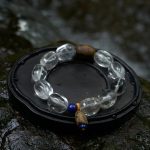 Luminous Clarity: Natural White Azeztulite, Agarwood & Lapis Lazuli Healing Bracelet